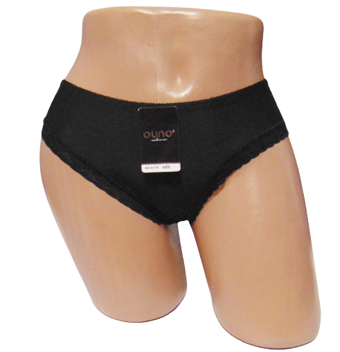 Женские трусики бесшовные сзади Ouno 6178 M-L Черный (1726314157)