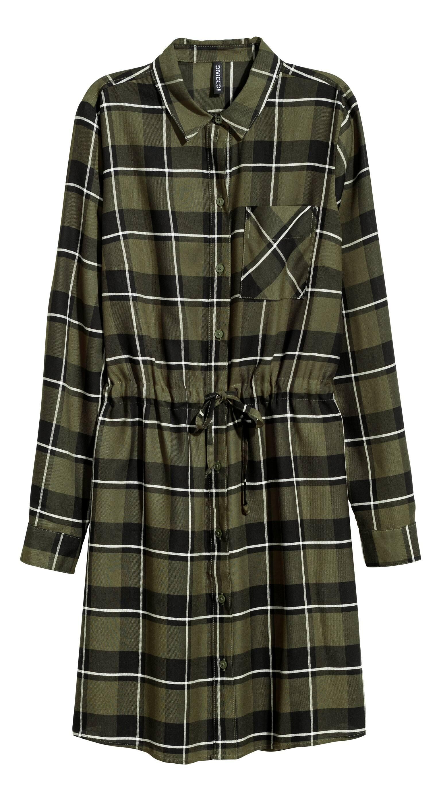 Сукня-сорочка H&M р. 44 Хакі/ Чорний (X1902523017)