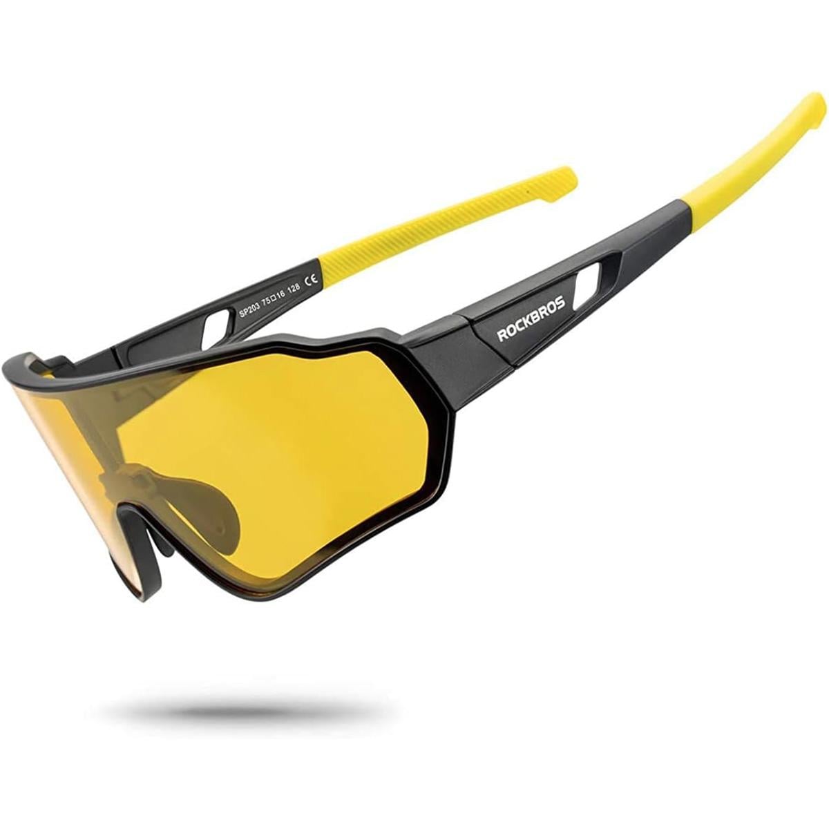 Спортивные солнцезащитные очки ROCKBROS 10164 поляризованные Черный/Желтый (RB-10164-2775)