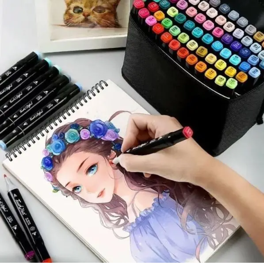 Набір маркерів Touch Raven двосторонні 80 шт. (2479516988) - фото 8 Набір маркерів Touch Raven двосторонні 80 шт. (2479516988) - фото 8