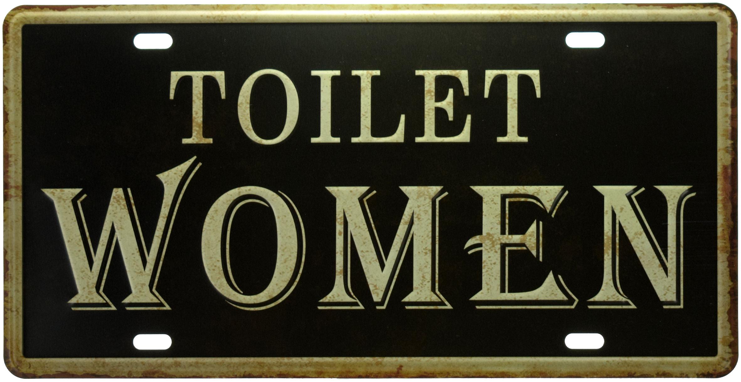 Табличка металлическая Женский Туалет/Toilet Women 15x30 см