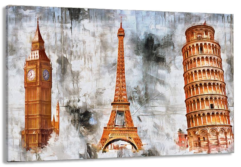 Картина на холсте в гостиную/спальню Три башни 50х100 см (MLP_286)