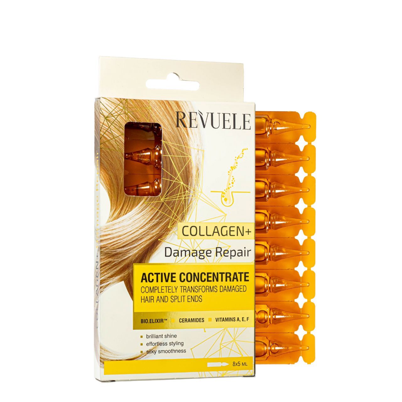 Концентрат для восстановления поврежденных волос Revuele Active Hair Concentrate Ampules с коллагеном ампулы