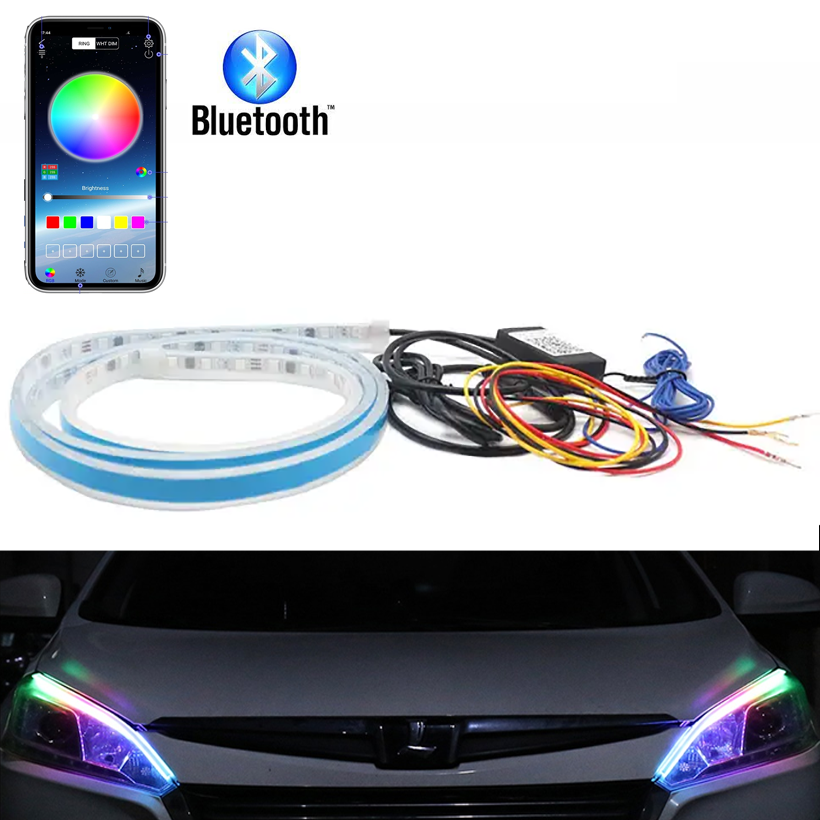 Подсветка фар светодиодная Terra Bluetooth RGB 60 см 2 шт. (1932105867) - фото 2