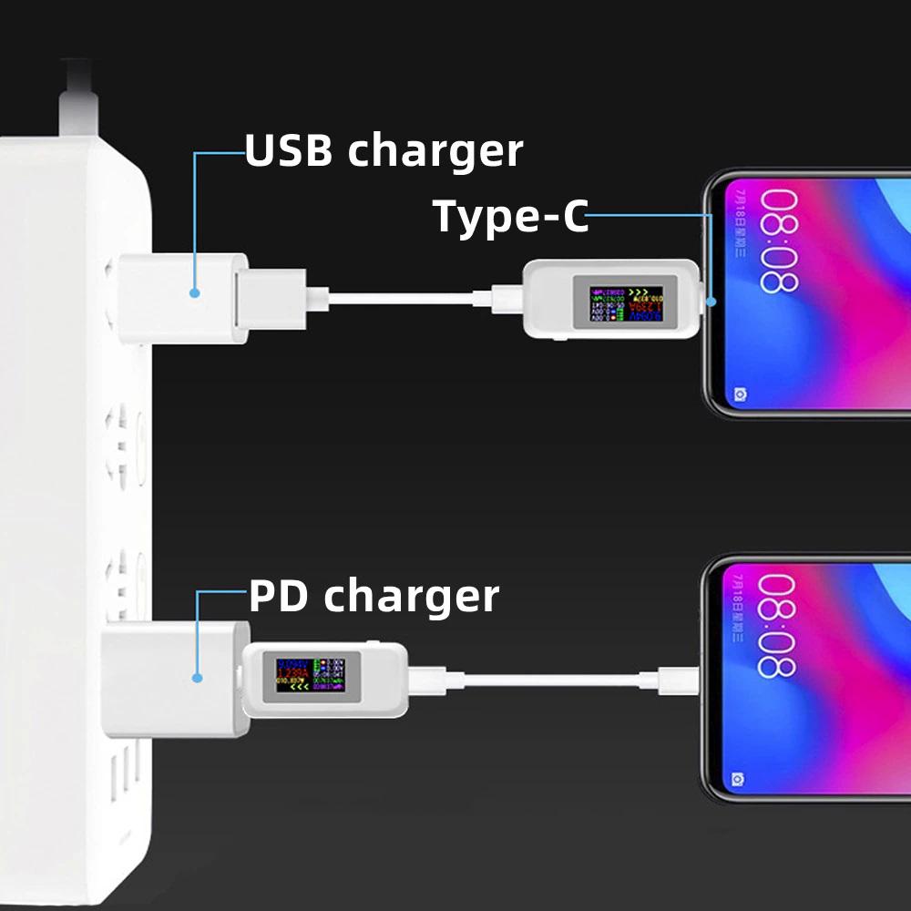 Тестер USB багатофункціональний Keweisi KWS-1902C 10в1 Type-C QC3.0 4-30 V 5 A White (2101109000002) - фото 6