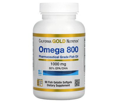 Рыбий жир California Gold Nutrition Омега-800 1000 мг 90 капсул (CGN-01266)