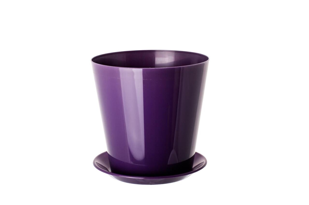Горшок для цветов Form-Plastic ВУЛКАНО круглый 8,1 л 25х25 см Фиолетовый