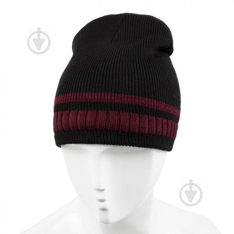 Шапка Beani'qe Element ветер One size Чёрно-бордовая (21030)