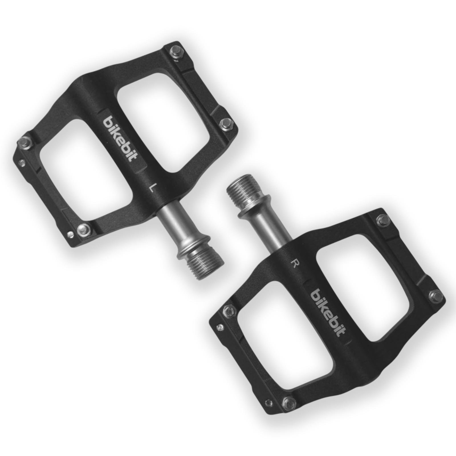 Педали велосипедные BIKEBIT JT18 алюминиевые на промышленном подшипнике ось 9/16" Черный (BB-JT18-4220)