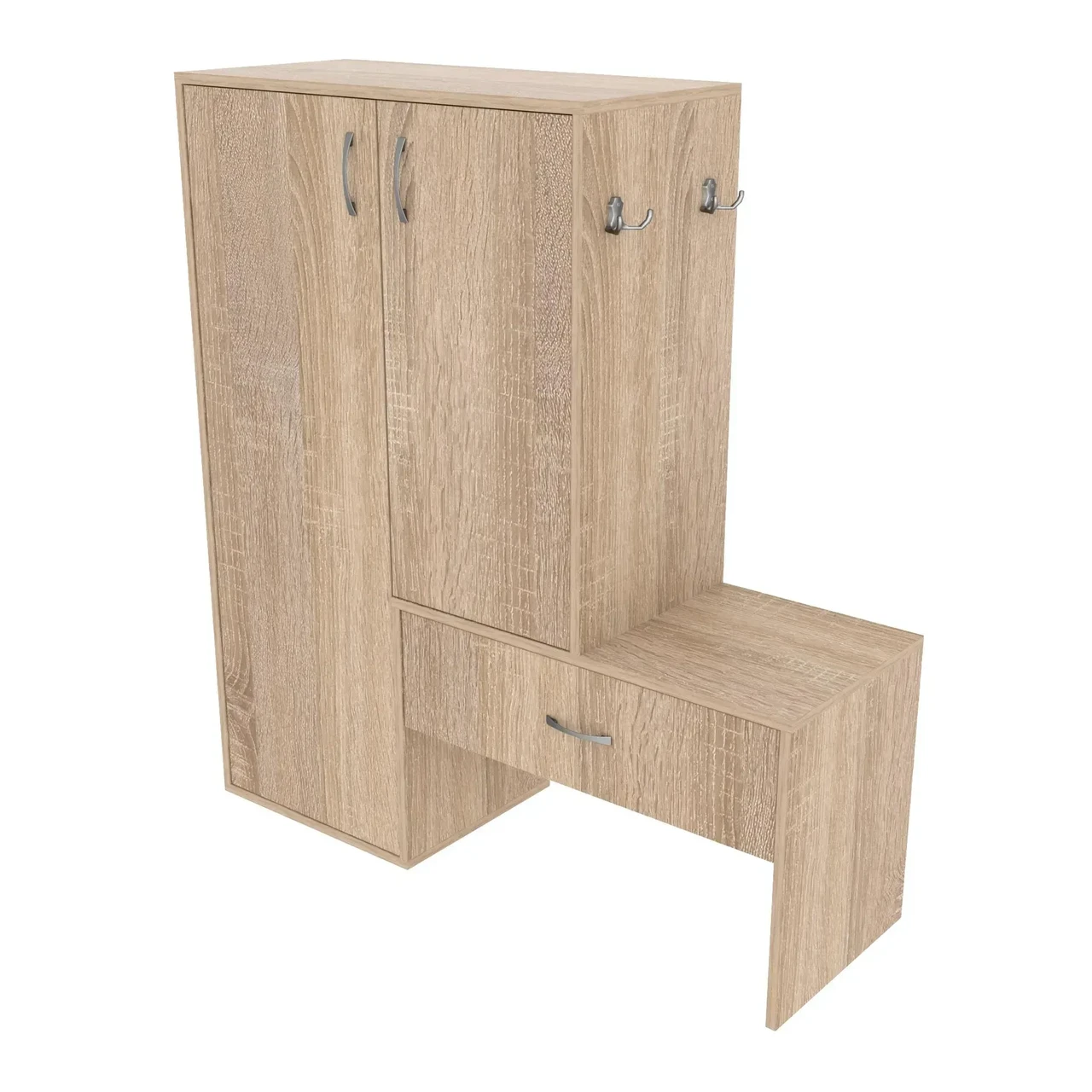 Тумба для обуви Kontinent №6 110х36х120 см Дуб Сонома (83476791) - фото 1 Тумба для обуви Kontinent №6 110х36х120 см Дуб Сонома (83476791) - фото 1