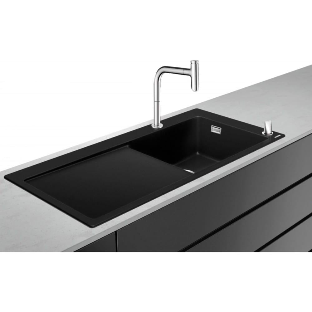 Мойка кухонная Hansgrohe C51 C51-F450-08 1050x510 врезная прямоугольная Черный (43219000) Мойка кухонная Hansgrohe C51 C51-F450-08 1050x510 врезная прямоугольная Черный (43219000)