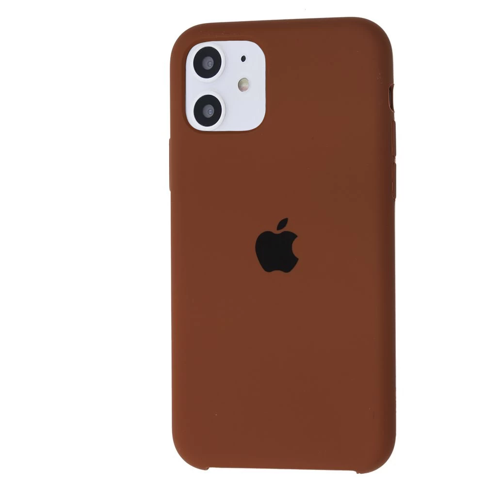 Силіконовий Чохол Накладка Silicone Case для iPhone 11 Brown