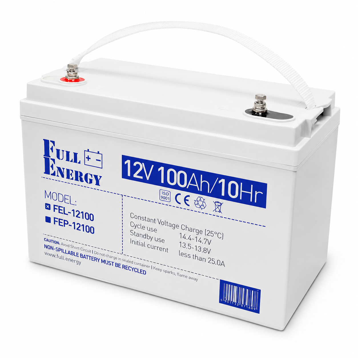 Аккумуляторная батарея Full Energy FEL-12100 12V 100 Ah GL Серый (35575411)
