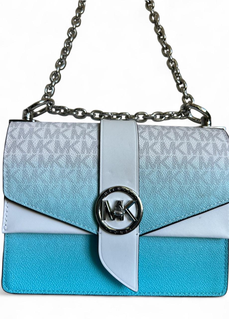 Женская сумка Michael Kors Greenwich 32S2SGRC1Y Ocean Blue SM Conv XBody Голубой (2760314563)