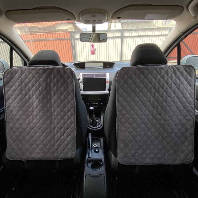 Накидки на спинки передних сидений эко-замша 2 шт. Серый (756) Накидки на спинки передних сидений эко-замша 2 шт. Серый (756)