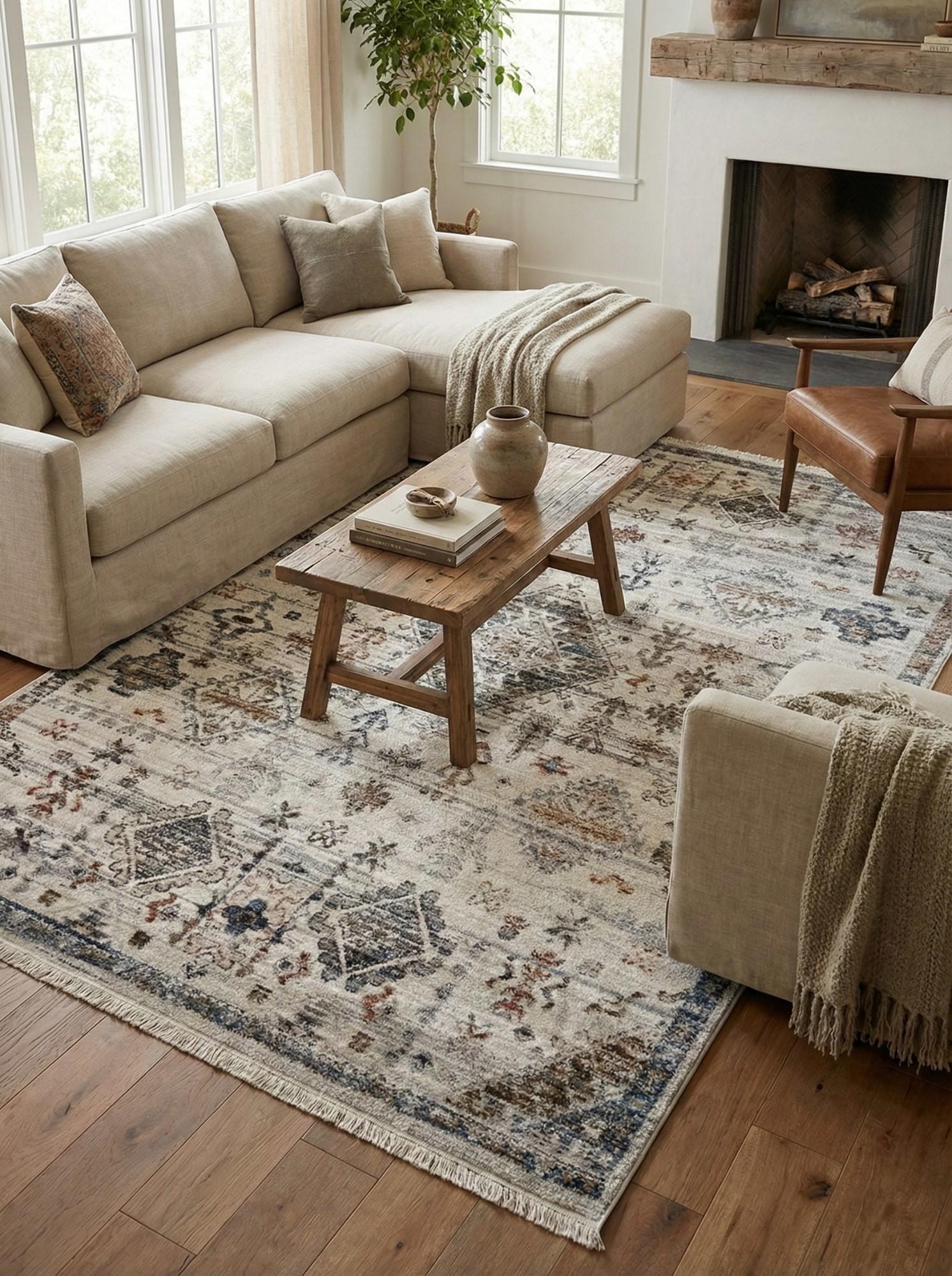 Ковер с коротким ворсом Rivoli ku63c 80x150 см Light Beige (98660815)