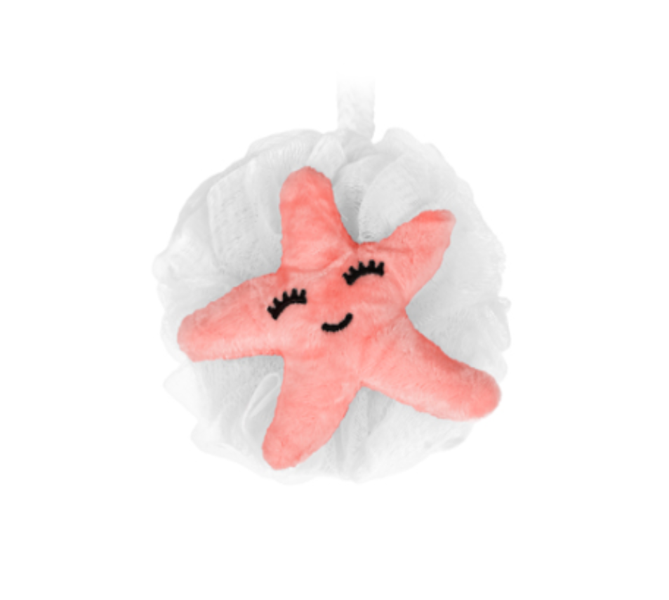 Мочалка-бант детская Stenson Sea world R90461 40 г Белый (23523966)