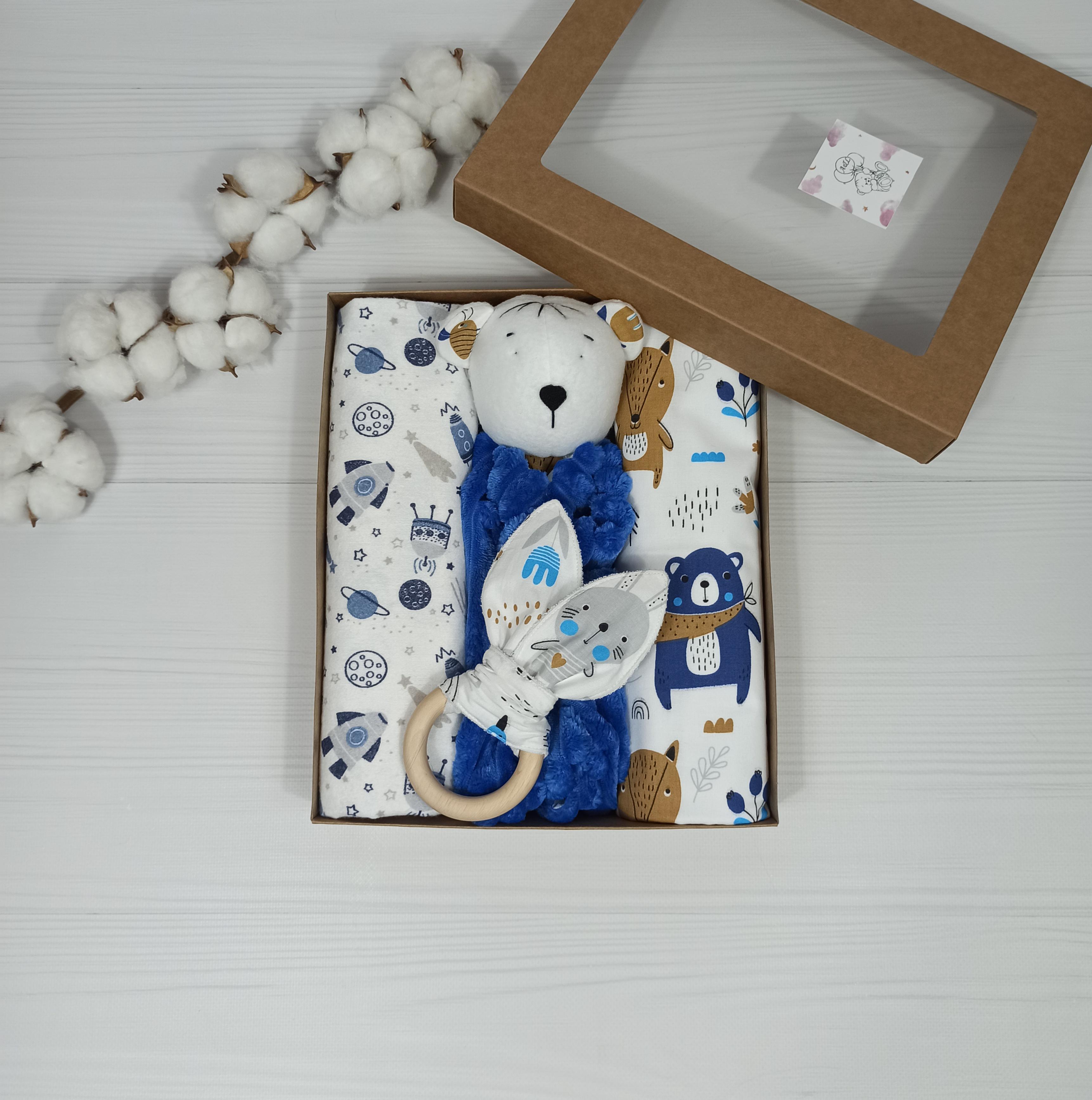 Подарочный набор albabybox Лесные жители на лужайке 4 шт. Синий (NA 18205065)
