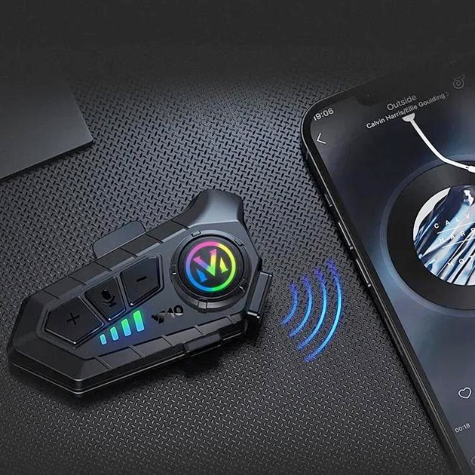 Мотогарнітура бездротова Y10 Bluetooth 5.3 на шолом із м'яким мікрофоном та аксесуарами (Y10) - фото 5