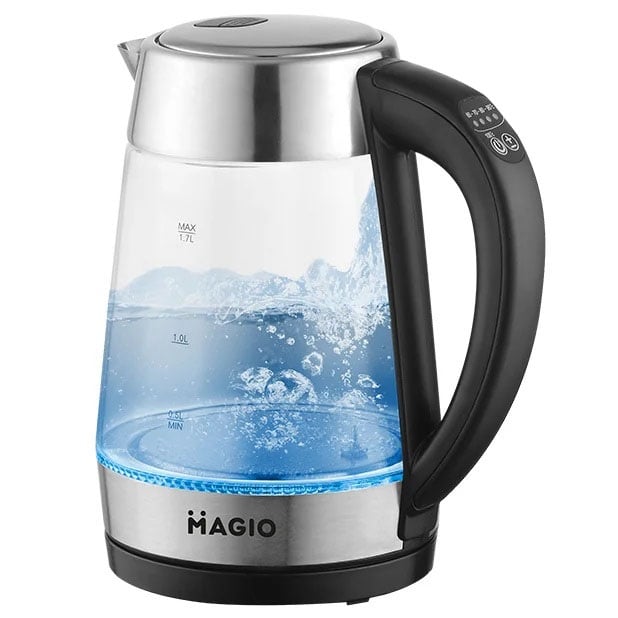 Електрочайник Magio MG-499 прозорий 1,7 л 2000W підсвічування (23678401)