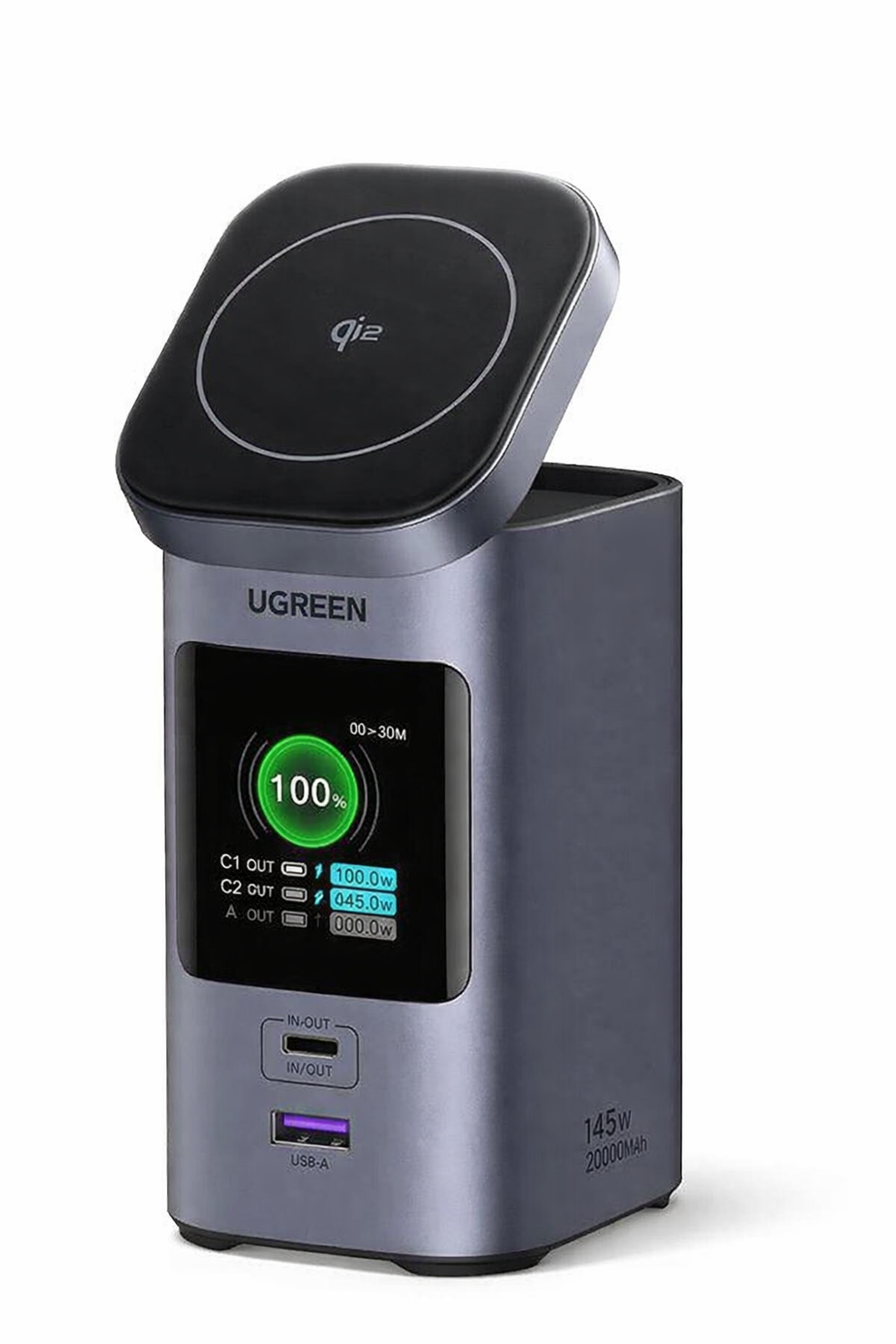 Повербанк UGREEN Nexode Qi2 с беспроводной зарядкой 145W 20000 mAh (33269357)