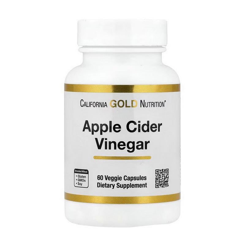 Яблочный уксус Калифорния Gold Nutrition Apple Cider Vinegar 60 вег. капс.