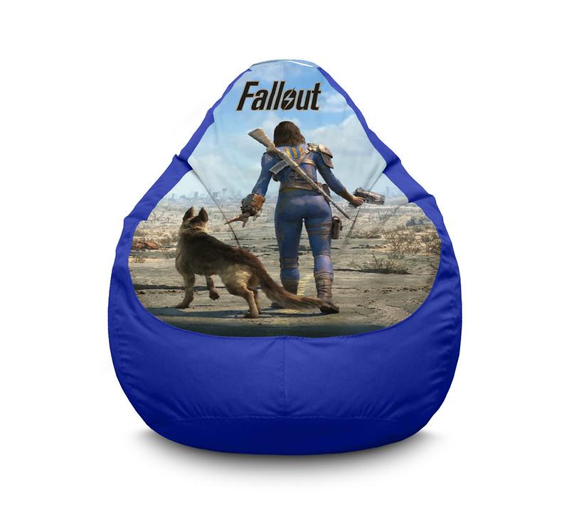 Кресло мешок iPuff Fallout Hero Оксфорд XXXL 100х135 см Синий