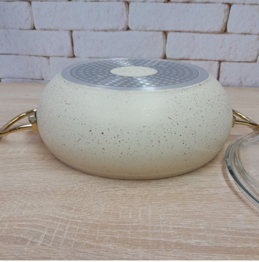 Каструля з кришкою OMS з антипригарним покриттям для газу і індукціі 2,5 л ( 3141-IND-20-ivory) - фото 6 Каструля з кришкою OMS з антипригарним покриттям для газу і індукціі 2,5 л ( 3141-IND-20-ivory) - фото 6