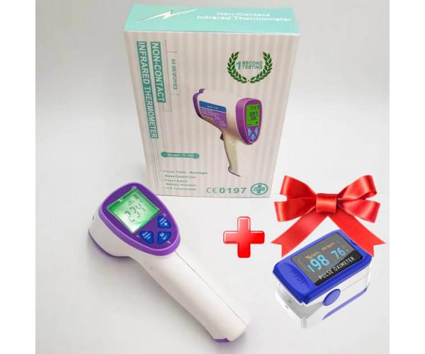 Термометр инфракрасный Non Contact NEW IT-100 и пульсоксиметр Contec Pulse Oximeter (220) - фото 3