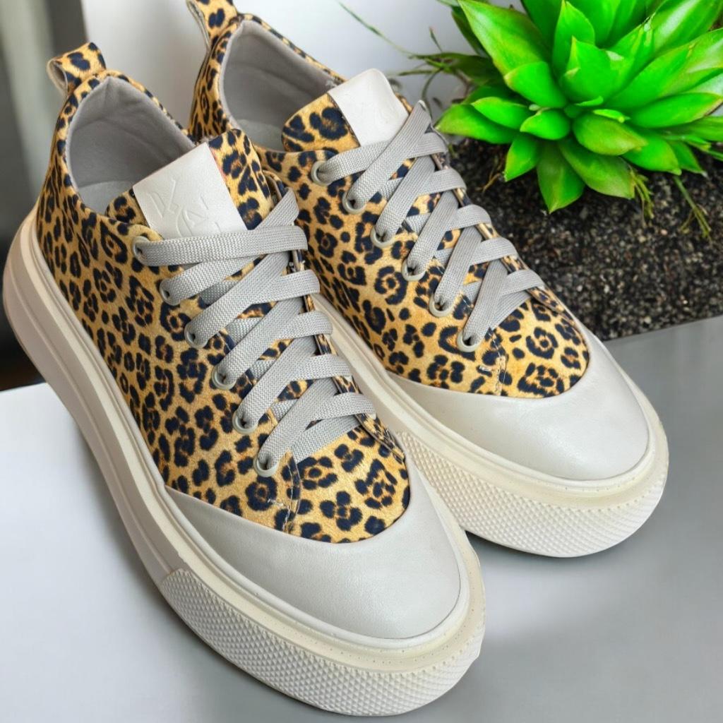 Кроссовки женские Marandi из натуральной кожи р. 38 24,5 см Бежевый (KC-Leo-38-бежевый) Кроссовки женские Marandi из натуральной кожи р. 38 24,5 см Бежевый (KC-Leo-38-бежевый)