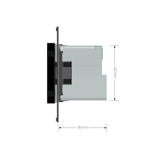 Умный механизм розетка Livolo ZigBee с заземлением Черный (VL-FCTC16AZ-2BP) - фото 7