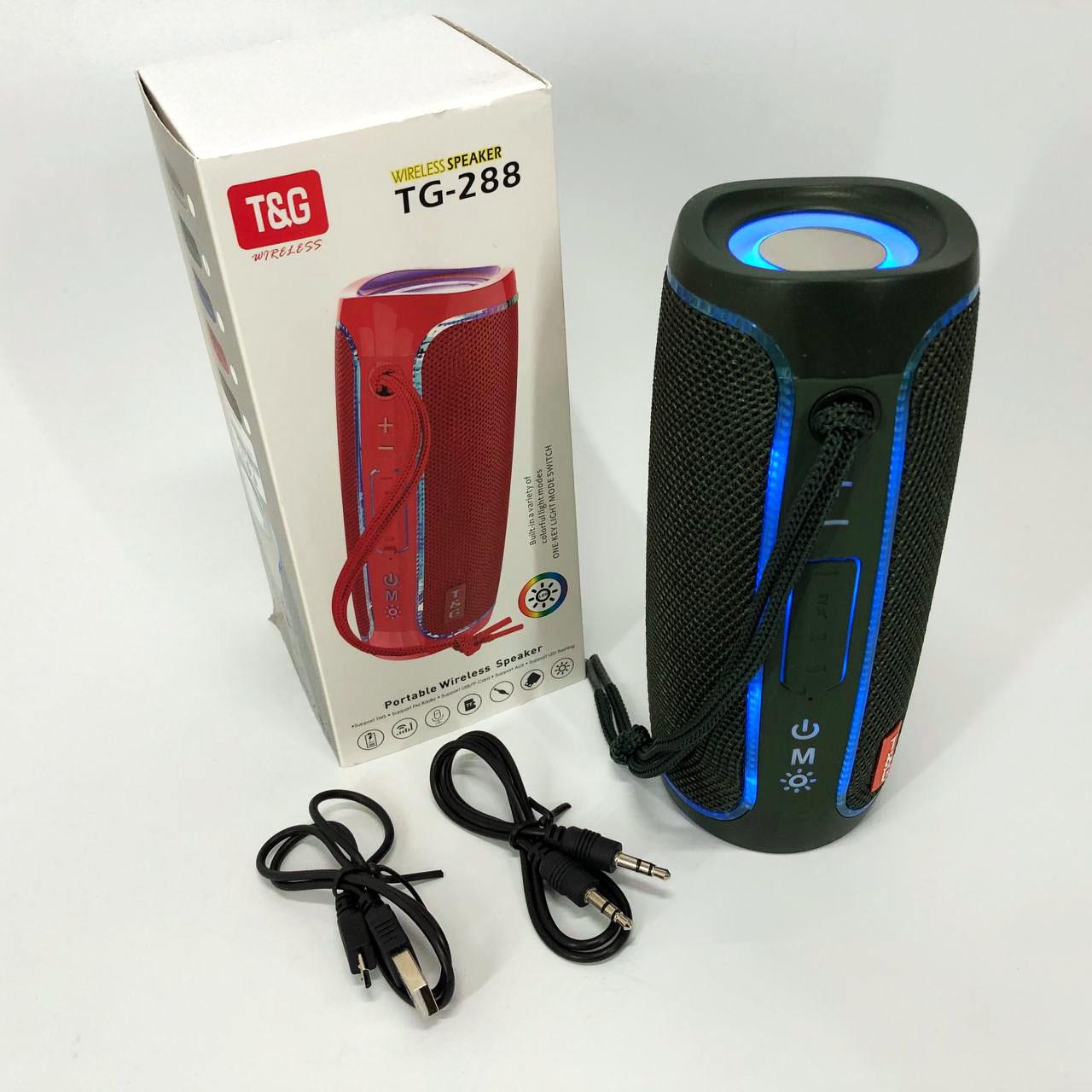 Портативна колонка Bluetooth з LED підсвічуванням Зелений (TG288) - фото 3