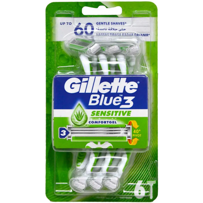 Станок одноразовий Gillette Blue 3 Sensitive 6 шт.