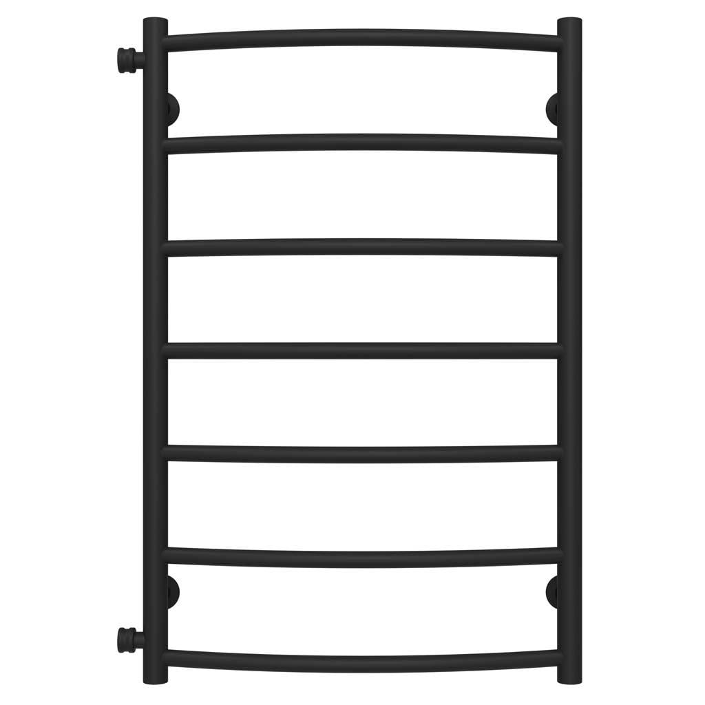 Полотенцесушитель водяной Deffi Классик П7 боковое левое подключение нержавеющая сталь 500х800 мм Черный (C.DK.80.50.7.BB)