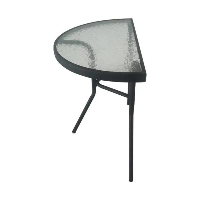 Столик напівкруглий Bonro для балкона/тераси/саду B-1913 Чорний (2577414400) - фото 2 Столик напівкруглий Bonro для балкона/тераси/саду B-1913 Чорний (2577414400) - фото 2