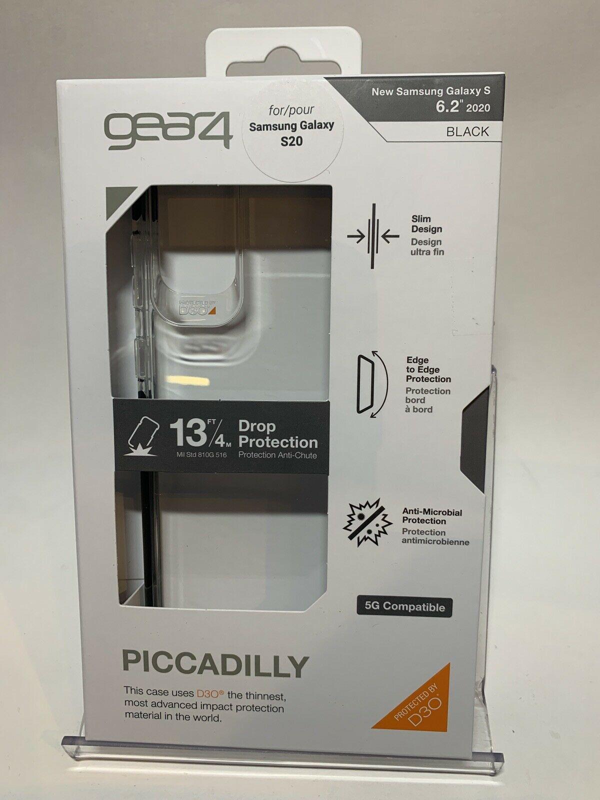 Протиударний прозорий чохол GEAR4 Piccadilly D3O з антимікробним покриттям для Samsung Galaxy S20 Plus (6.7") Crystal Black - фото 10