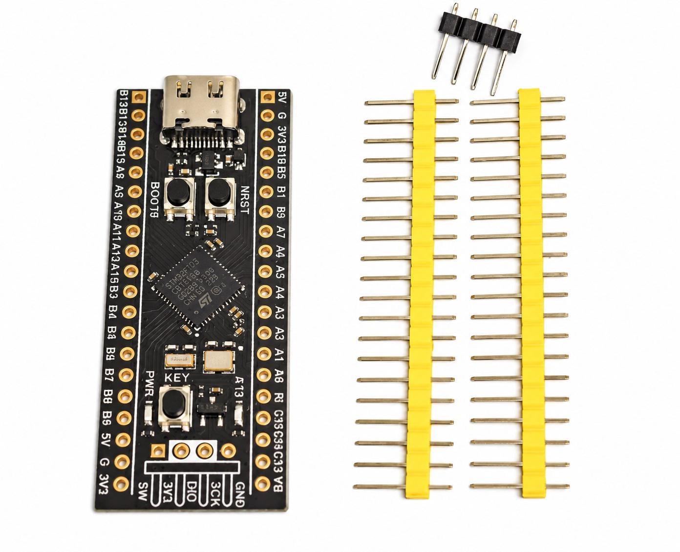 Плата разработки WeAct BlackPill STM32F411CEU6 100MHz 128KB RAM 512KB Flash HSE 8MHz USB Type-C (00-00030833)
