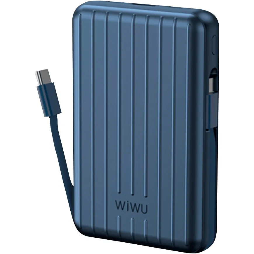 Внешний аккумулятор WiWU Trunk Series PP03 10000 mAh 22,5W Blue (6936686411516) - фото 2 Внешний аккумулятор WiWU Trunk Series PP03 10000 mAh 22,5W Blue (6936686411516) - фото 2