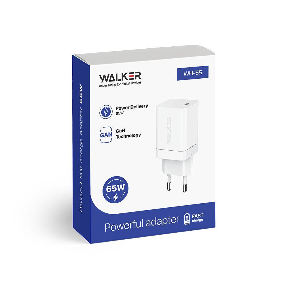 Зарядное устройство сетевое Walker WH-65 PD_65W GaN Technology White (1302) - фото 4 Зарядное устройство сетевое Walker WH-65 PD_65W GaN Technology White (1302) - фото 4