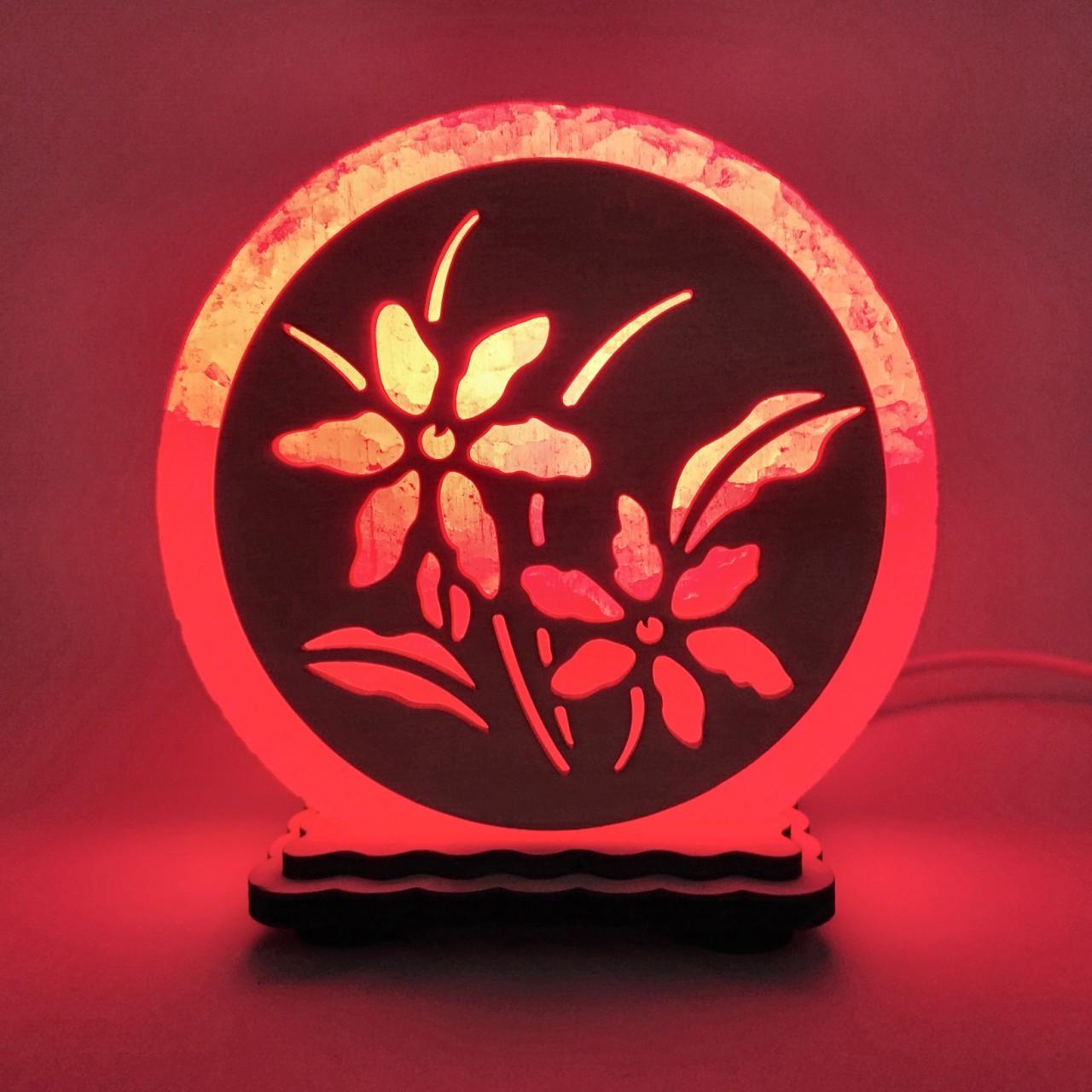 Соляной светильник Цветы (KM-00016-r)