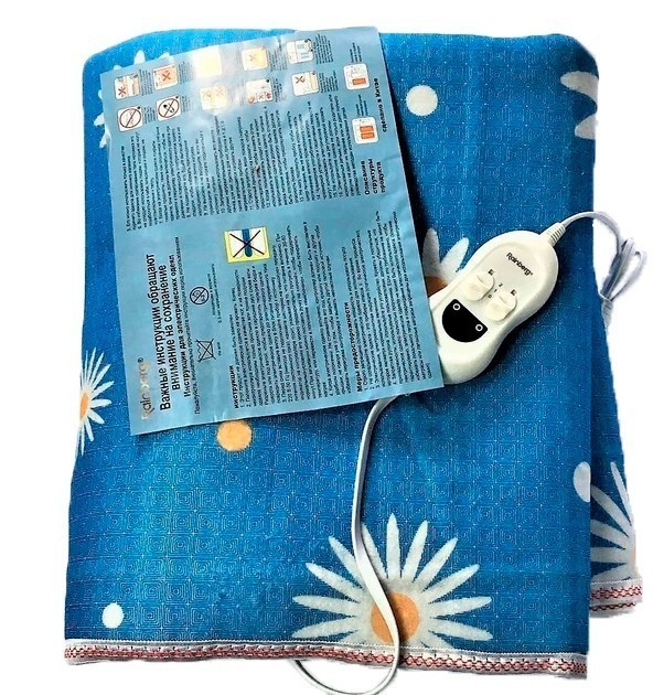 Електропростирадло двоспальне Rainberg 150х180 см Синій (GR-05156) Електропростирадло двоспальне Rainberg 150х180 см Синій (GR-05156)