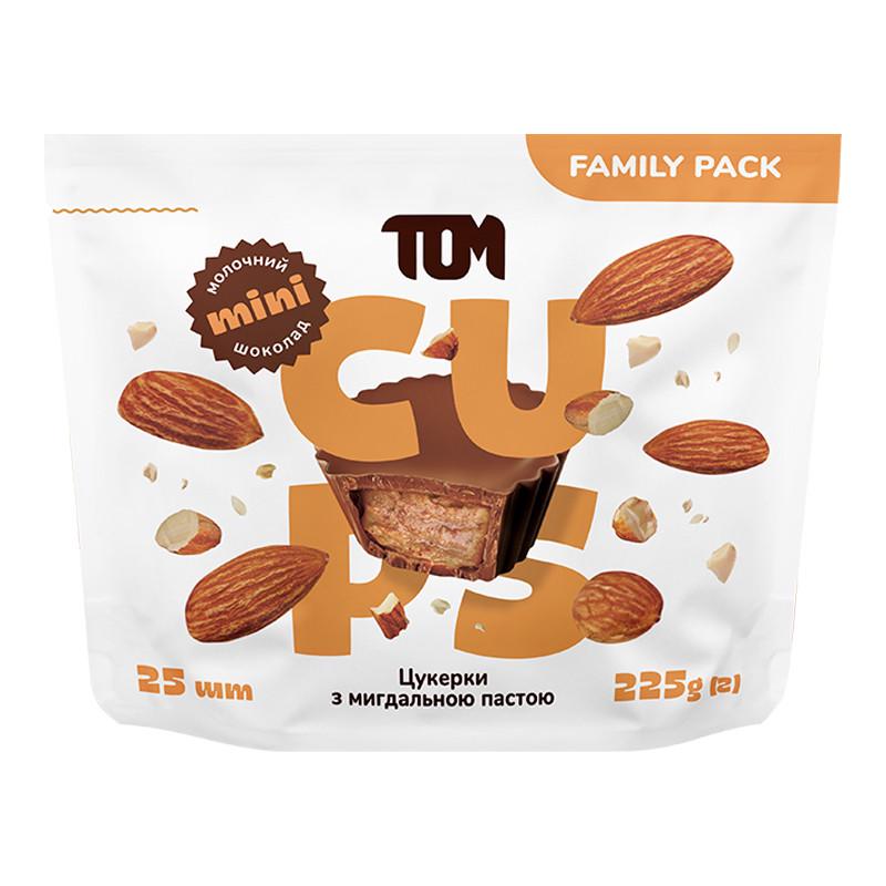 Цукерки з мигдальною пастою у молочному шоколаді Tom Peanut Butter Family Pack 25 шт. 225 г (20538-01)