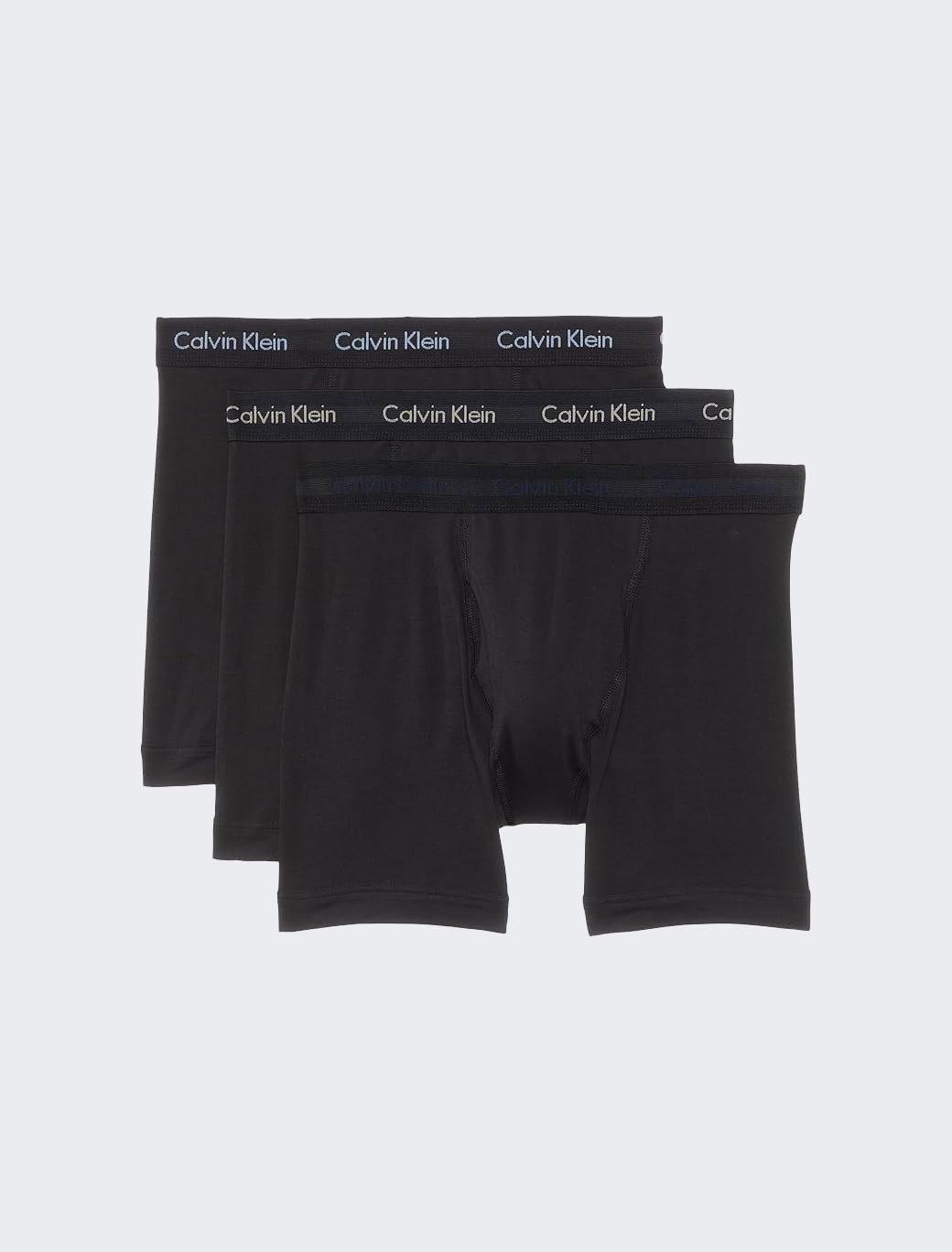 Набор трусов боксеры Calvin Klein M 3 шт. Черный (CK-110)