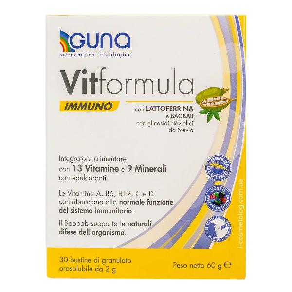 Вітамінно-мінеральний комплекс Guna VIT Formula immuno 2 g 30 sachet (000026196) Вітамінно-мінеральний комплекс Guna VIT Formula immuno 2 g 30 sachet (000026196)