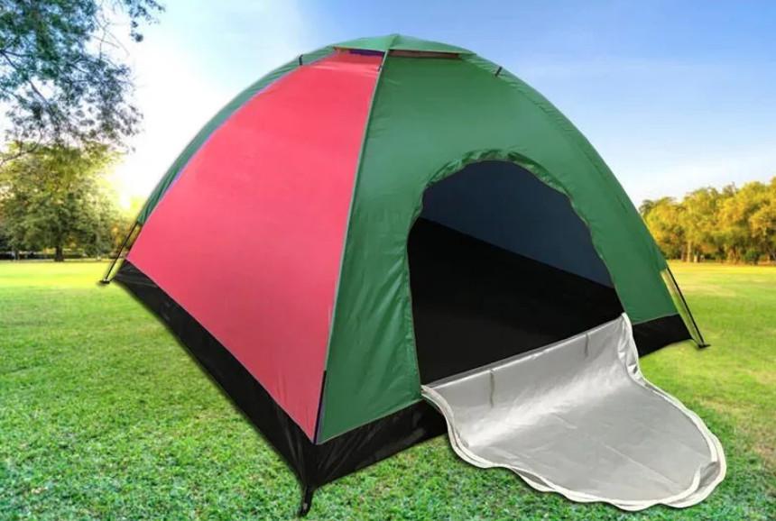 Намет туристичний BEST-5 200х150 см 3-х місний Червоно-зелений (193992)