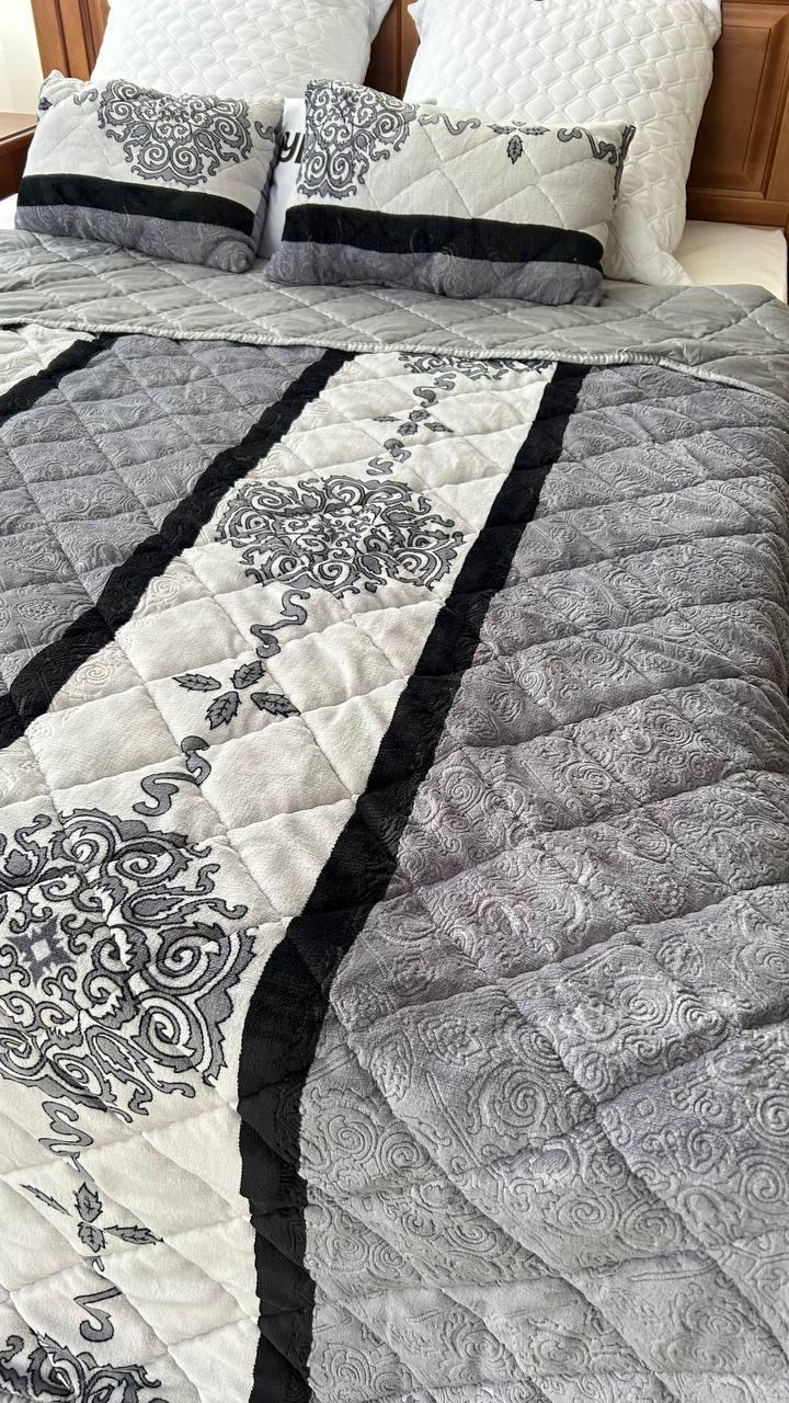 Покривало стьобане 220х240 см Сірий (Д-Мpled+poduska005-02) - фото 10