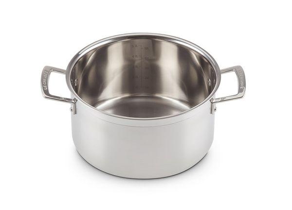 Кастрюля Le Creuset 6 л нержавеющая сталь с крышкой Chrome (96200624001000) - фото 5