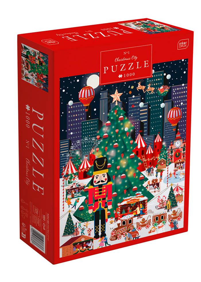 Пазли тришарові InterDRUK Christmas City 1000 шт. (376367)