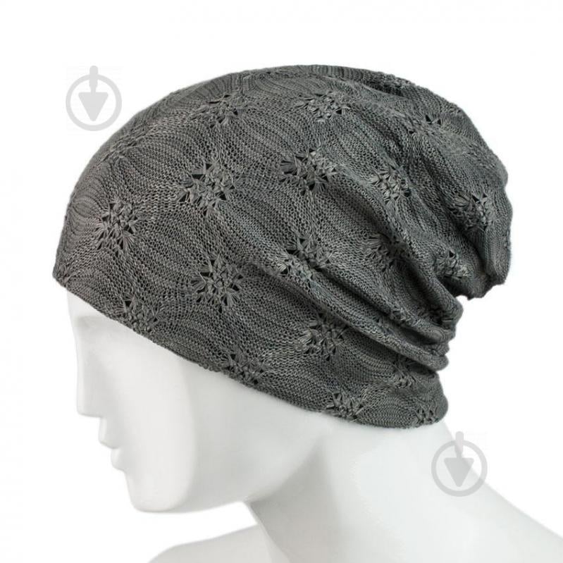 Шапка бини Beani'qe Кружева Lace One size Серый (21818)