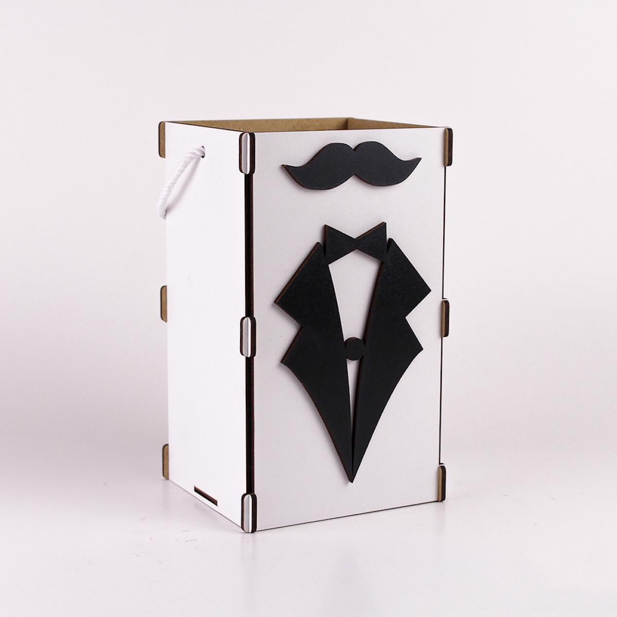 Коробка "Джентельмен" зі шнурком Білий (2361)